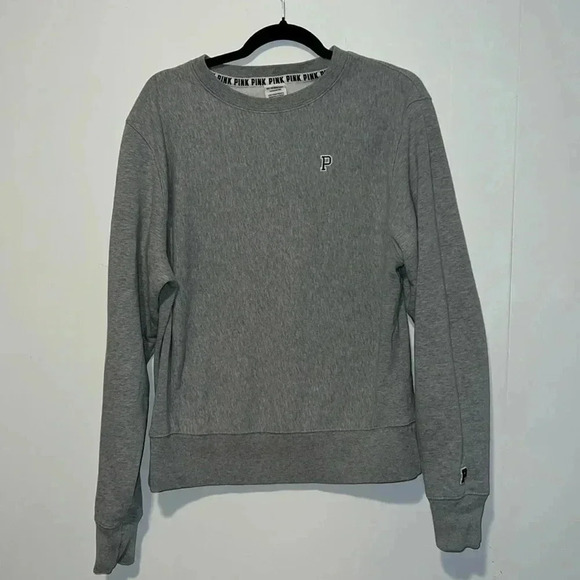 Pink by Victoria Secret Grey Women’s Long Sleeve Sweatshirt Z25 - Picture 1 of 6